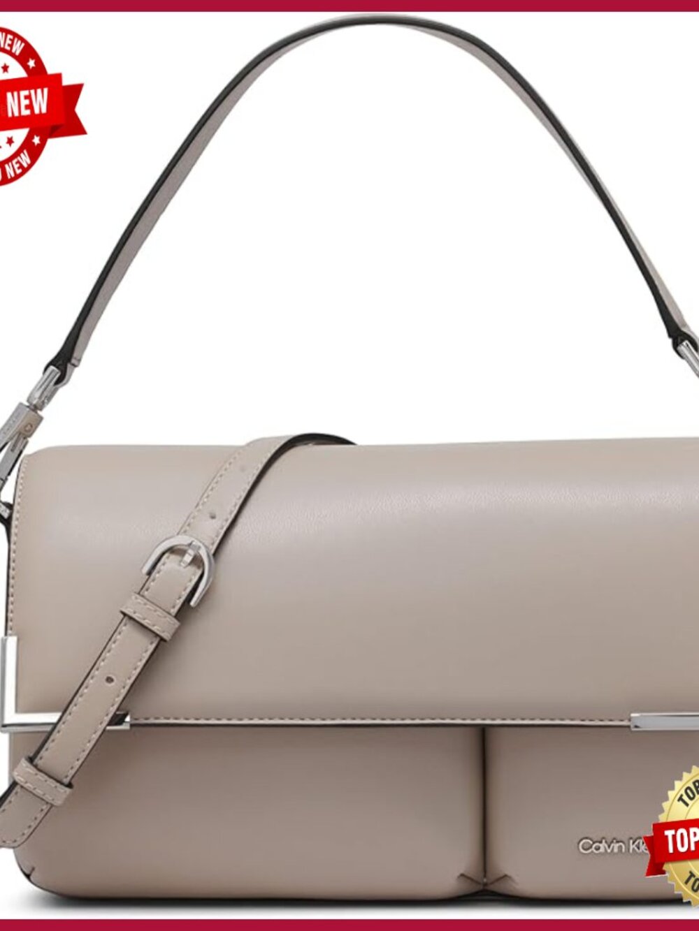 Organizational Flap Demi Shoulder Bag Crossbody Heavyweight Fabric